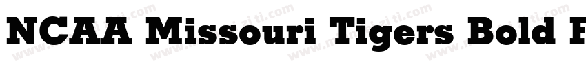 NCAA Missouri Tigers Bold Font字体转换